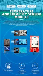 1PCS DHT11 DHT22 AM2320 Digital Temperature Humidity Sensor Module Board with DuPont Line For Arduino High Precision