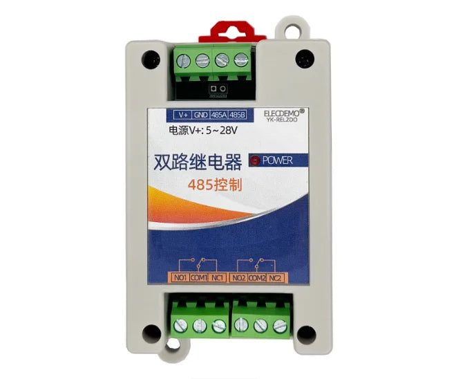 RS485 Modbus RTU 2-Ch DIDO Relay IO Expansion Module, High Precision Digital Input Output Controller, Industrial PLC Board DIY