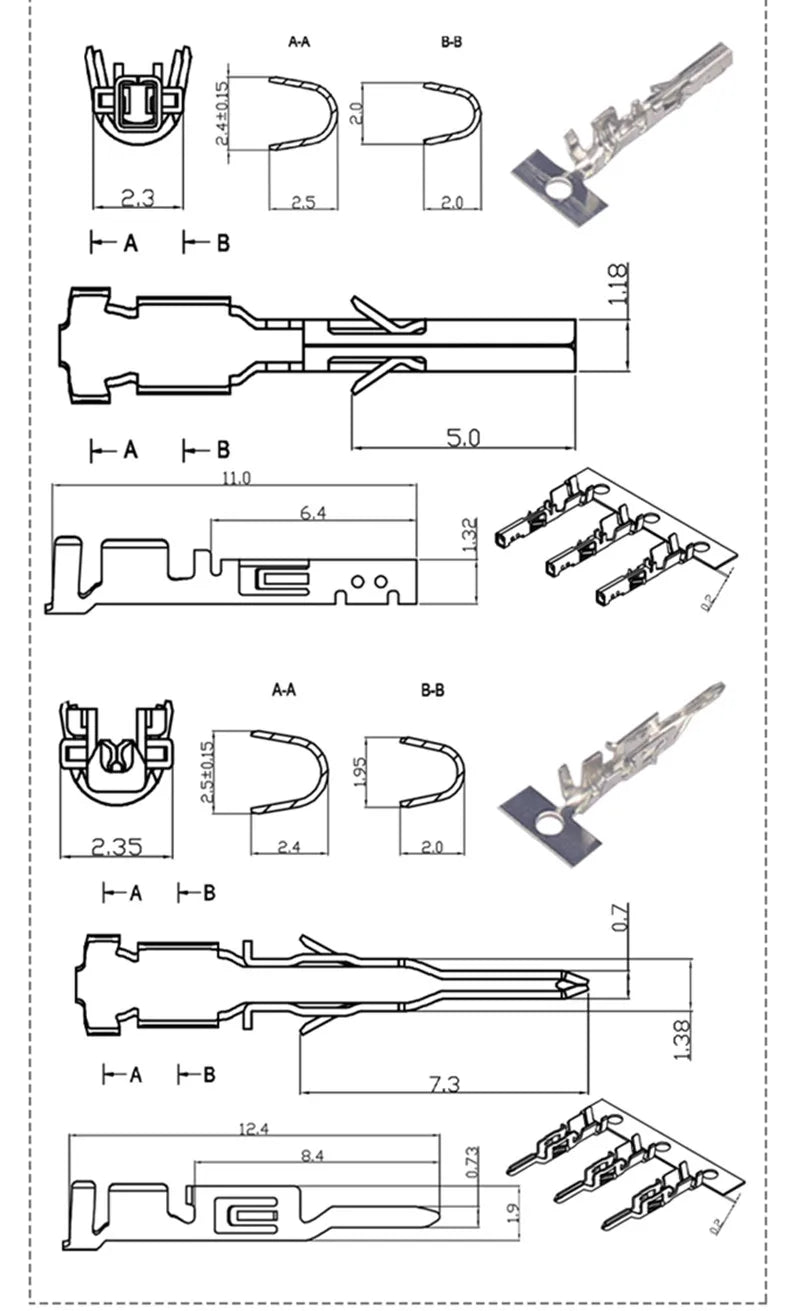 10Sets Molex 3.0mm Dual Row 2*1/2/3/4/5/6/7/8P Male Female Aerial Mating Connector (43025 Plug+43020 Female Housing+Terminal)