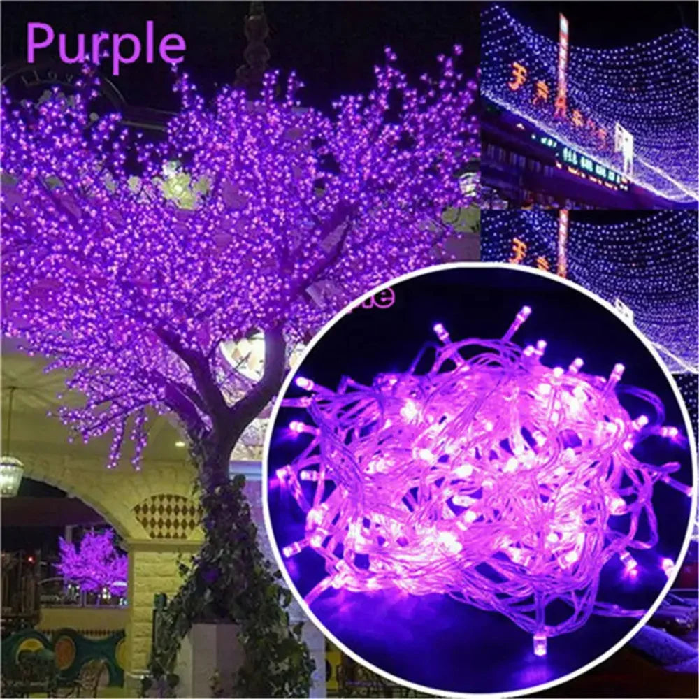 Holiday Outdoor 100 LED String Lights 10M 220V 110V Christmas Xmas Wedding Party Decorations Garland Lighting Christmas light