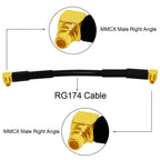 New MMCX  Male  Right Angle Switch  MMCX  Male 90-Degree Straight Pigtail Cable RG174 10/15/20/30/50/100cm Wholesale