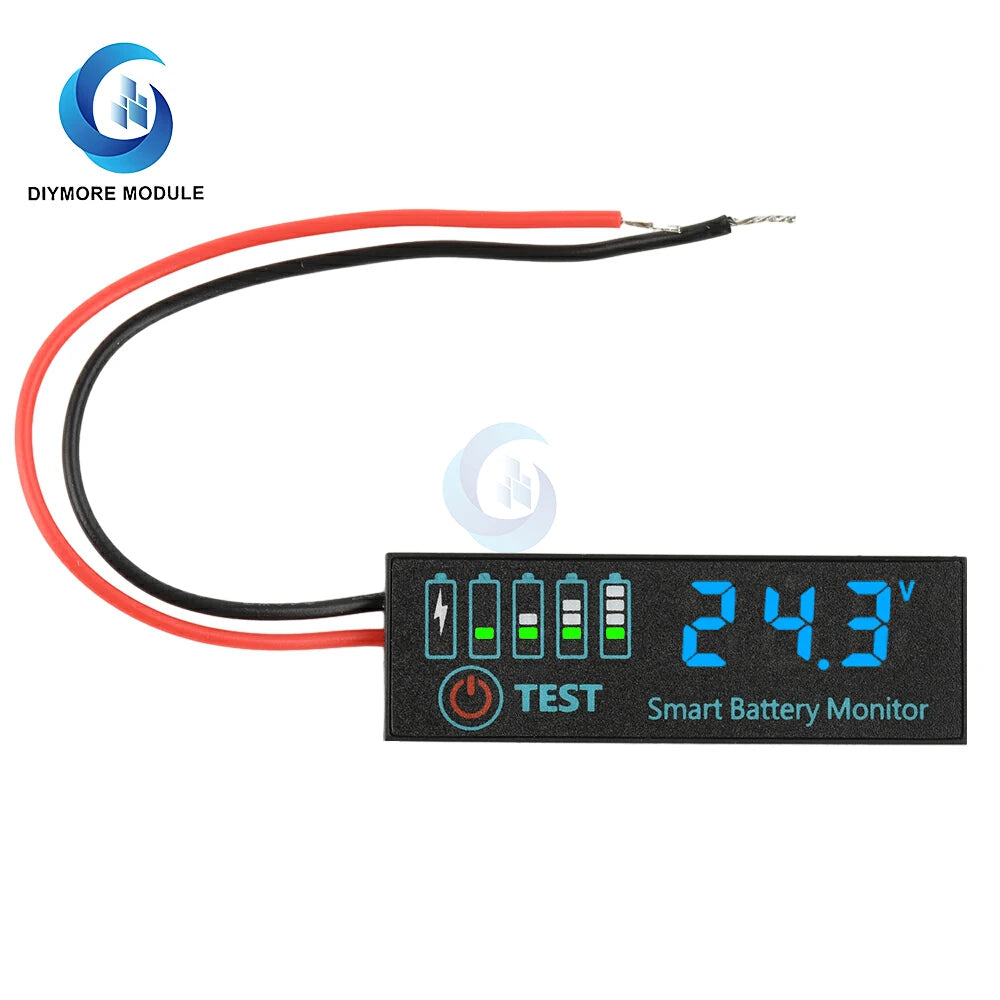 DC 7-55V 1-8S 4165 LED Indicator Voltage Charge Indicator Acid Battery Lithium Battery Universal Battery Charge Indicator Panel