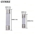 10PCS 5X20MM 6X30MM Fast Blow Ceramic Fuse 5*20mm 250V 0.1A 0.25A 0.5A 1A 1.5A 2A 2.5A 3A 3.15A 4A-30A Slow Break The Fuse Tube