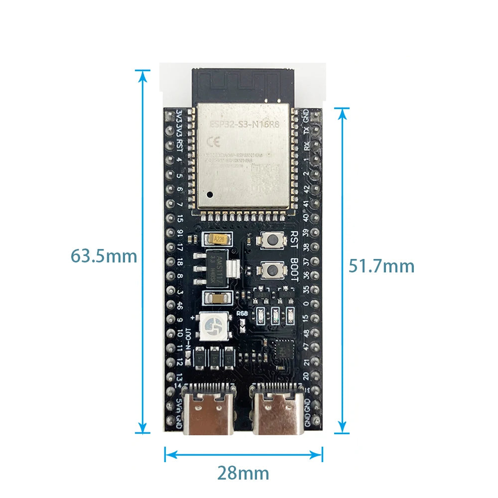 ESP32-S3 Wifi BT Module Development Board 44Pin Type-C for Arduino IDE ESP32-S3-WROOM1 N16R8 N8R2 ESP32 S3 16MB Flash 8M PSRAM