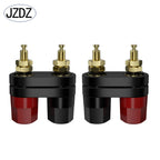 JZDZ 2PCS Dual Banana Plug Terminals Red Black Connector Amplifier Terminal Binding Post Banana Speaker Plug Jack J.50020