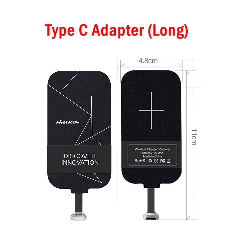 Nillkin Magic Tags QI Wireless Charging Receiver Micro USB / Type C Adapter For iPhone 5S SE 6 6S 7 Plus for Samsung S6 S7 Edge