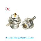 1PCS L16 N/Q9 BNC/TNC/UHF Flange Connector Male Plug/Female Jack 4-Holes Flange Panel Chassis Mount Coaxial Solder Nickel Plated