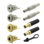 5PCS 5.5x2.1mm/5.5mm x 2.5mm DC099 Metal DC Power Male Plug Jack Connector with Spring DC-099 Yellow Head 5.5*2.1/5.5*2.5 DC099