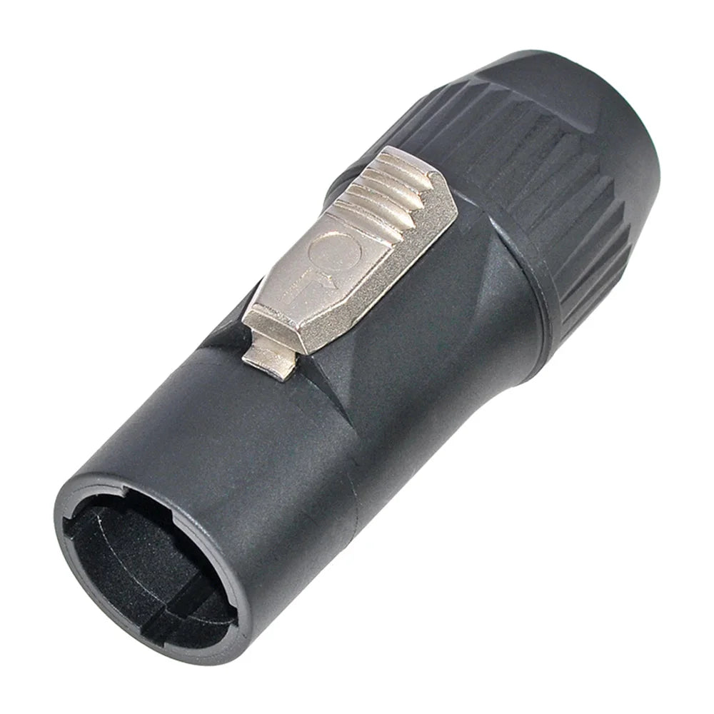 10PCS Waterproof PowerCON True Locking Connector 3-Pin  Male Plug Jack, IP65 PA66 Black/Orange Power Cable Connector