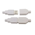 10Pcs White 4 Pin USB Type A Male Female Soldering Plug Socket Connector With Plastic Cover Type-A DIY Kits
