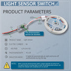 Light Sensor Switch Auto on Off Photocell Street Light Switch 5A Photo Control Photoswitch Sensor with Remote Control 3.7V-24VDC