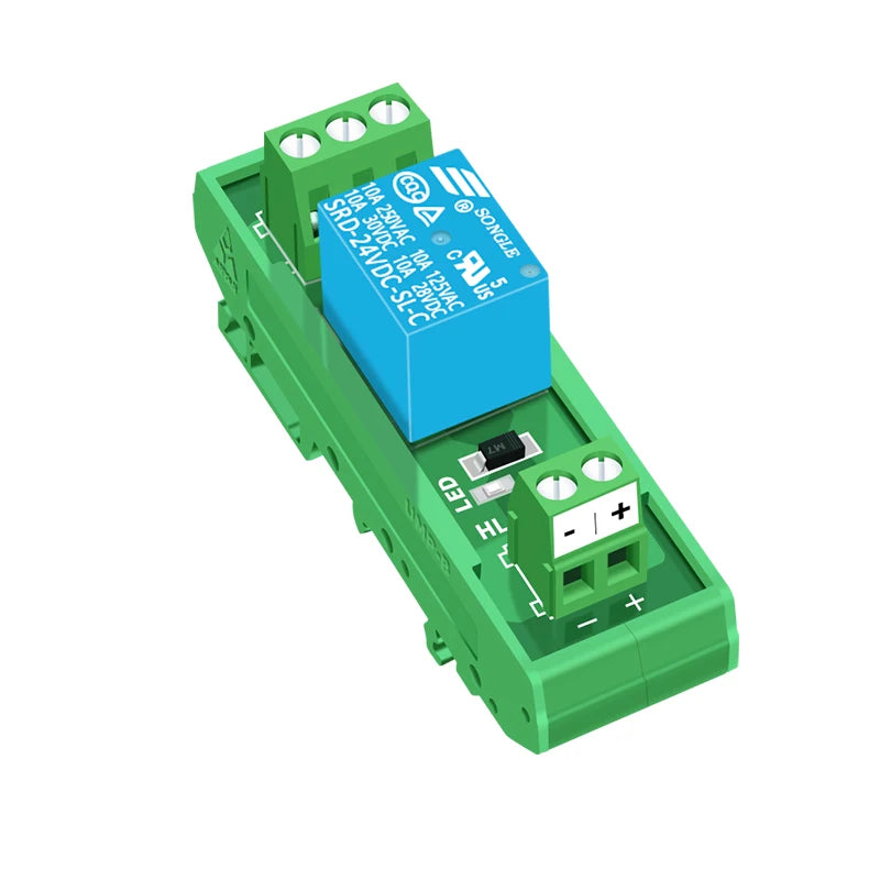 1 Channel 3V 5V 12V 24V Songle Relay Module Driver Board PLC Board Relay Module SPDT 10Amp Pluggable Power Relay Module