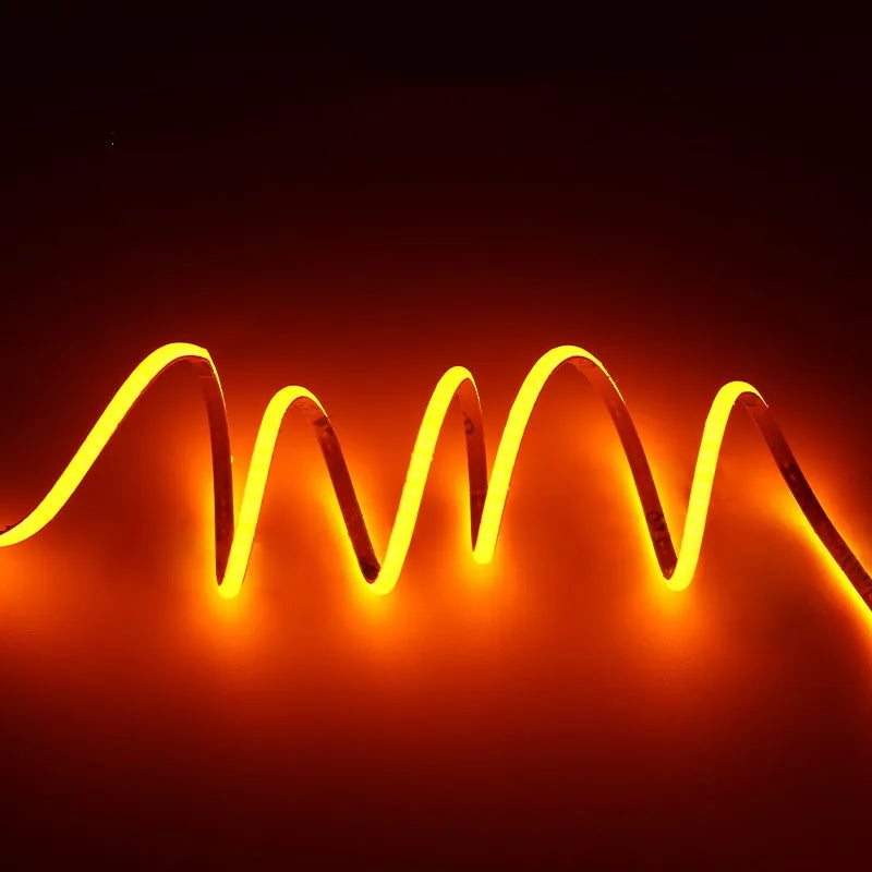 5v 12v Orange COB LED Strip Utlra Thin 2.7mm Flexible Ribbon Tape for car Lights Room Decor Amber 1800K 1900K 1m 2m 3m 5m 0.5m