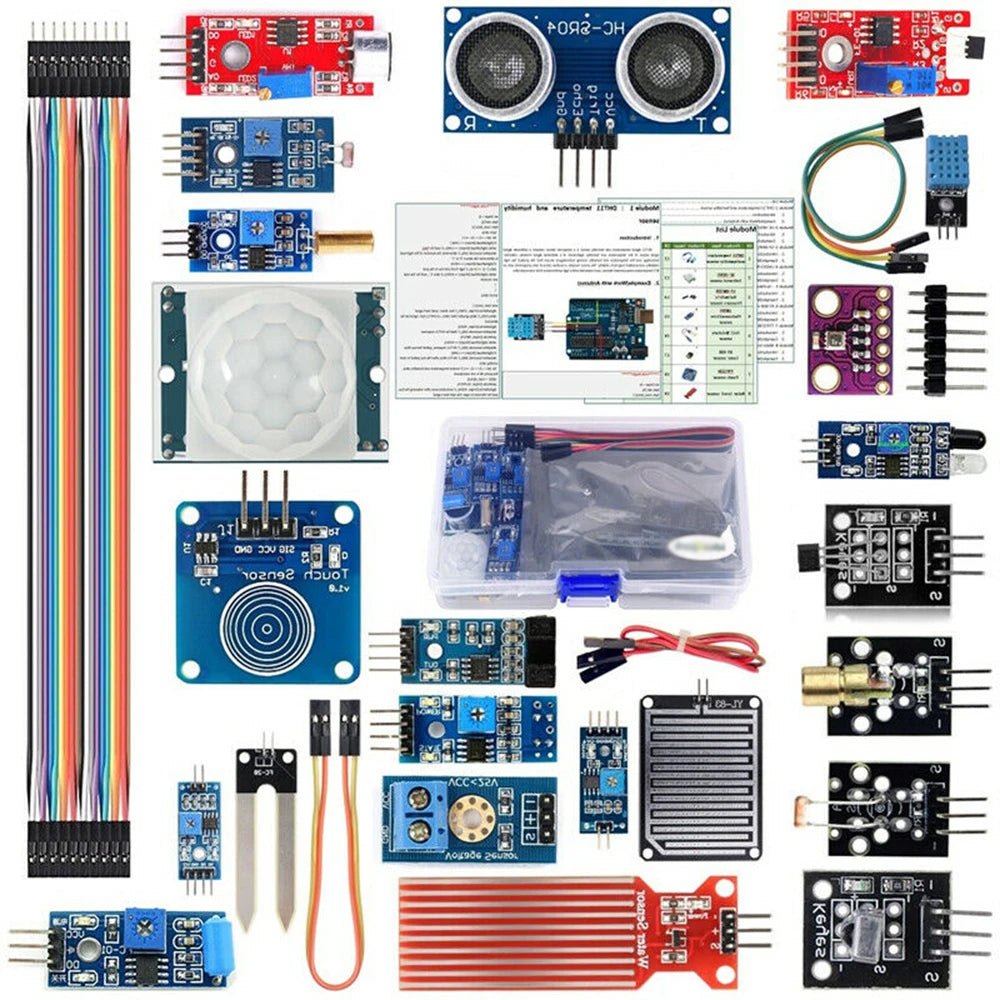 22-in-1 Sensor Kit for Arduino and For Raspberry Pi with Temperature Humidity Sensor Pressure Sensor and KY-008 LED