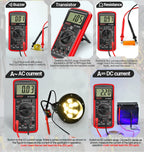 Profesional Digital Multimeter AC/DC Voltage Current Test ANENG Capacitance NCV Resistance Ohm Electrical Test Meter Tools