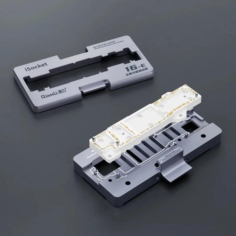 QIANLI ISocket Motherboard Middle Layer Test Stand for IPhone 16E X-16 Logic Board Function Diagnostic Double-deck Repair Tools