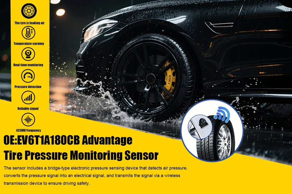 1/4PCS Tire Pressure Monitoring Sensor TPMS EV6T-1A180-CB For Ford F-150 Focus Ecosport Ranger Compatible With EV6T1A180CB