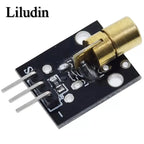 1/5/10/20Pcs KY-008 650nm Laser sensor Module 6mm 5V 5mW Red Laser Dot Diode Copper Head for Arduino