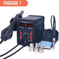 Silverflo 8586D-II Soldering Station 2 IN 1 Soldering Iron Hot Air Station Welding Rework Station With10-Minute Sleep Mode