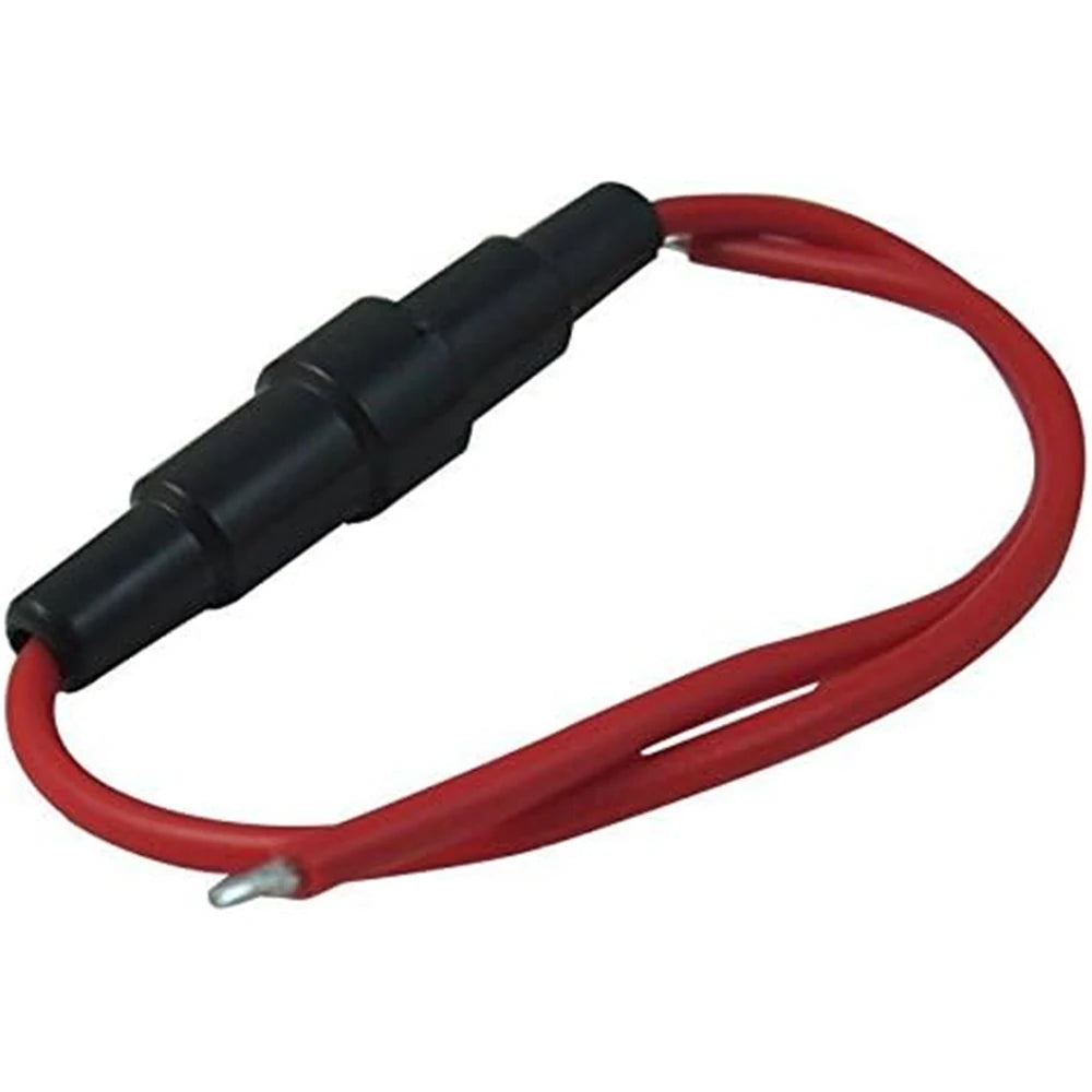 10pcs 5 x 20mm Inline Fuse Holder, porte fusible 12v Fast-Blow Screw Type, with 16 AWG Wire for Fast-Blow Glass Fuse