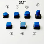 10 Sets Momentary Tactile Button 4PIN SMT/DIP 12X12mm H=9.8/9/16.8mm With Cap Tact Switch Push Button Switch Micro Key Button