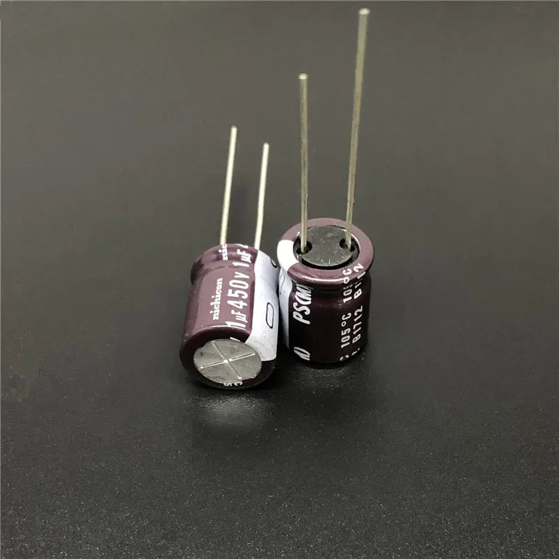 10Pcs/100Pcs 1uF 450V NICHICON PS Series 10x12.5mm Low Impedance 450V1uF Aluminum Electrolytic capacitor