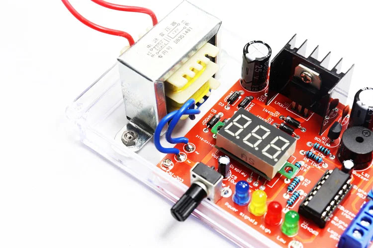 Electronic DIY LM317 Adjustable Voltage Regulated Kit DC Step-down Power Supply Making Parts With Case Soldering Assembly 220V