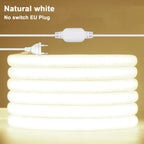 Dimmable Switch 220V COB LED Strip Neon Light Dimmer Power Kit Waterproof 3000K 4000K 6000K 288LED Kitchen Room Decor Flex Lamp