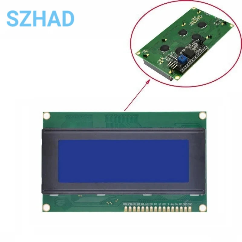 1-10PCS 2004A LCD Display Module I2C IIC Interface 20x4 Character Screen 3.3V 5V Blue Yellow-Green Backlight for Arduino