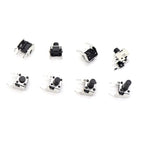 80PCS/Lot 6x6mm Right Angle Tactile Switch SMD Side Mount Push Button PCB Tact Switch with Stent 4.3-12mm with Box