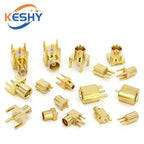 1-10PCS MCX MMCX Male Female PCB Mount Straight RF Coax Connector Right Angle 90-Degree Goldplated Welding Terminal