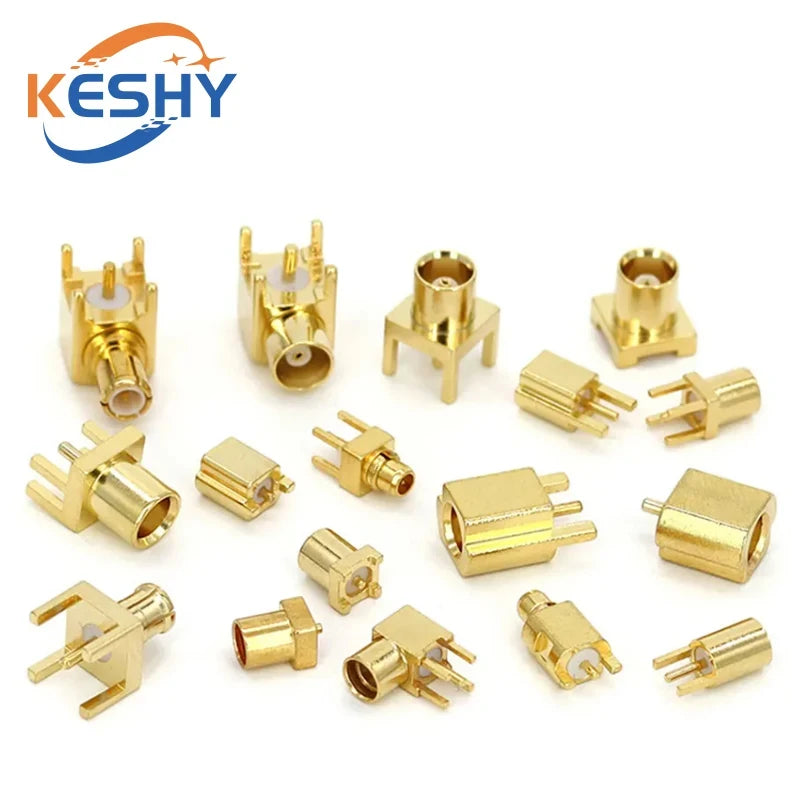 1-10PCS MCX MMCX Male Female PCB Mount Straight RF Coax Connector Right Angle 90-Degree Goldplated Welding Terminal