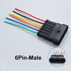 YanXi AMP 1/2/3/4/5/6 Pin Way Waterproof Electrical Auto Connector Male Female Plug with Wire Cable Harness For Car Motorcycle