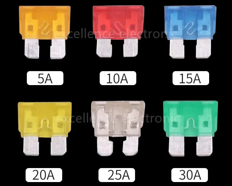 32V ATC Medium Blade Fuse Holder Waterproof for ATC/ATO Inline with 16/14/12AWG Wires - Selectable 5A 10A 15A 20A 40A Fuses