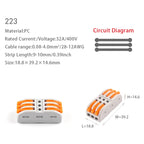 10PCS 2/3 in 2/3 out Quick Wire Connector Universal Compact SPL 222 223 Lever Push-in Electrical Cable Terminal Led Strip Light