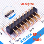 5/20 Pcs Pitch 2.5 MM 8 Positions Female Blade Socket Receptacle Male Header Battery Connector Right Angle Through Holes 7A
