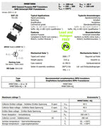 50 Pcs MMBT3904 MMBT3906 MMBT5551 MMBT5401 SOT-23 SMD BJT Transistor 40V-160V Used For Switching Amplification Complex Pair