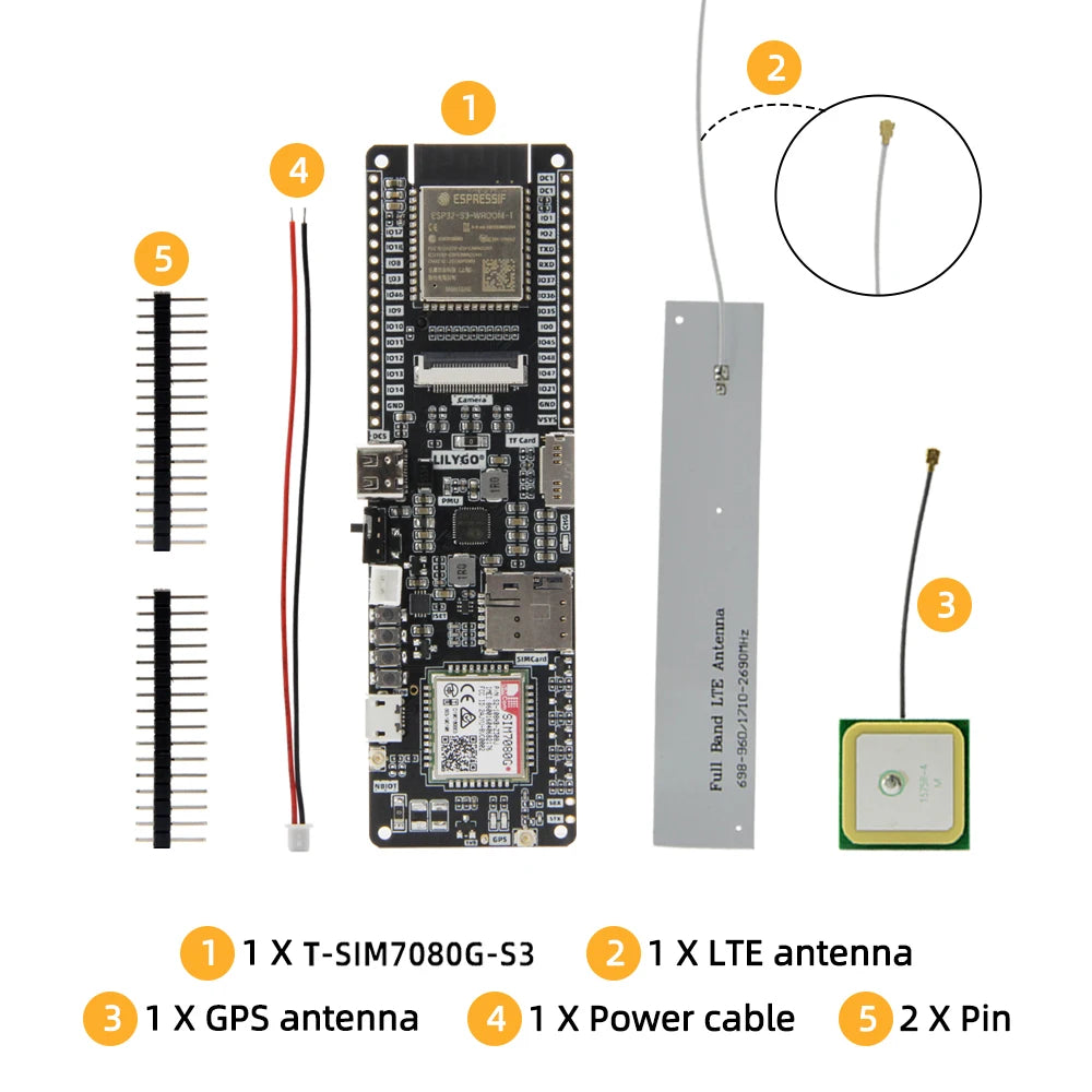 T-SIM7080G-S3 ESP32-S3 Development Board Supports Cat-M NB-Iot Simcom Sim7080g WIFI Bluetooth 5.0 Module