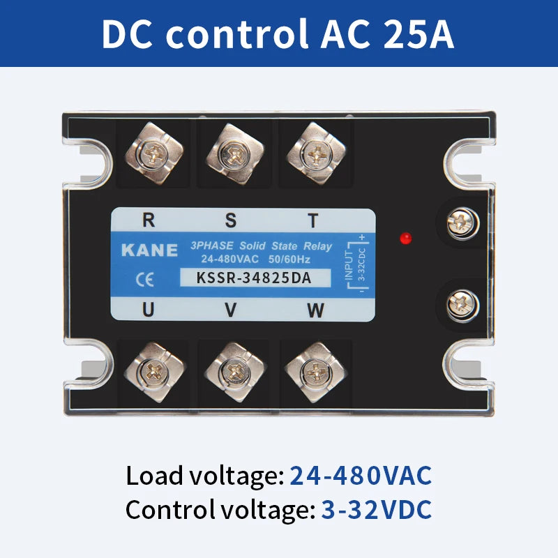 SYTH DC-AC 3-32V AC-AC 70-280V Three Phase SSR Solid State Relay 3P SSR Module 10A 25A 40A 60A 80A 100A 120A