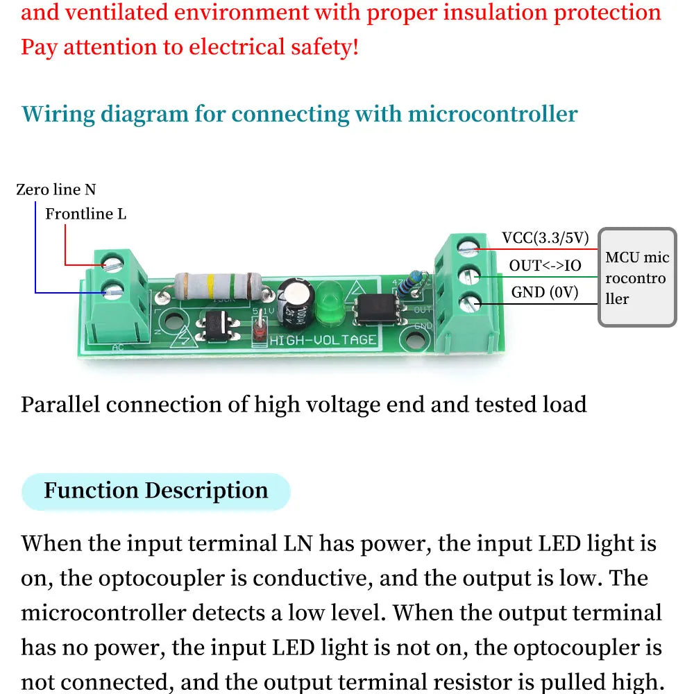 1/2/3/4/8-Bit AC 220V Optocoupler Isolation Module Voltage Detect Board Adaptive 3-5V For PLC Isolamento Fotoaccoppiatore Module