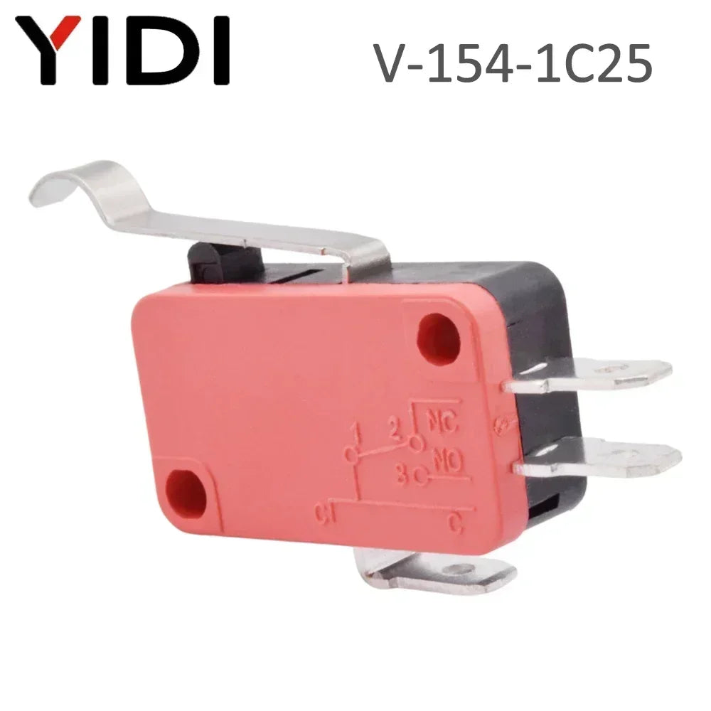 V-15 V-151 V-152 V-153 V-154 V-155 V-156-1C25 Microswitch SPDT Momentary Travel Mini Micro Limit Switch 1NO1NC Roller Lever Arm