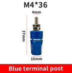 1PCS/5PCS M4X36 Pure Copper Terminal 4mm Banana Jack Socket 20A Binding Post Banana Plug Connector