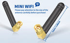 Mini Dual Band WiFi Antenna 2.4GHz 5GHz 5.8GHz MIMO RP SMA Male for FPV Bluetooth USB Adapter Computer PCIe Card Router Camera