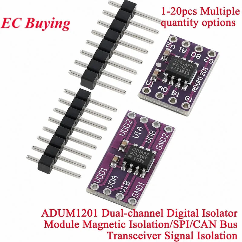 1-20Pcs ADUM1201 Magnetic Isolator Board Module Replace Optocouplers MCU1201 ADUM-1201 ADUM1201ARZ Signal Isolation/SPI/CAN Bus
