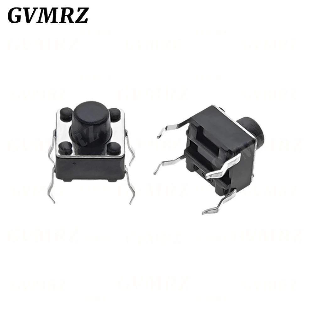 50PCS 6x6 Push Button Switch DIP 6X6X4.3 Light Touch Switch 6*6*4.3/5/6/7/8/9/10/11/12/13MM The Power Switch 4Pin
