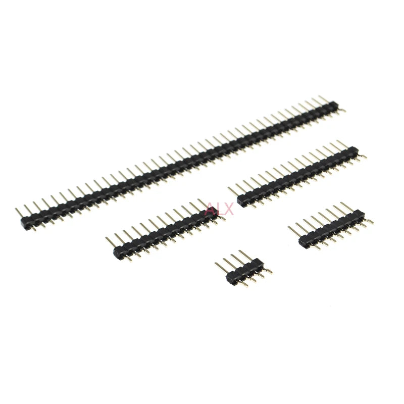 10PCS 2.54MM pitch single row right angle smd/smt pin header 1x2/3/4/5/6/8/10/12/40 pin/p pcb Surface Mount connector 3p/4p//40p