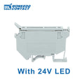 10Pcs UK5-HESI Screw Din Rail Terminal Block Fuse Holder 5*25mm 24V/220V LED With Disconnect Lever Wire Electrical Connector