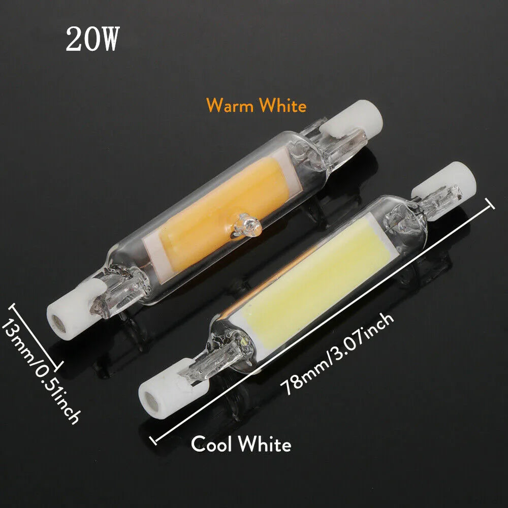 R7S LED Glass Tube COB Bulb 78MM 118MM High Power R7S Corn Lamp J78 J118 Replace Halogen Light AC 110V 220V Lampadas