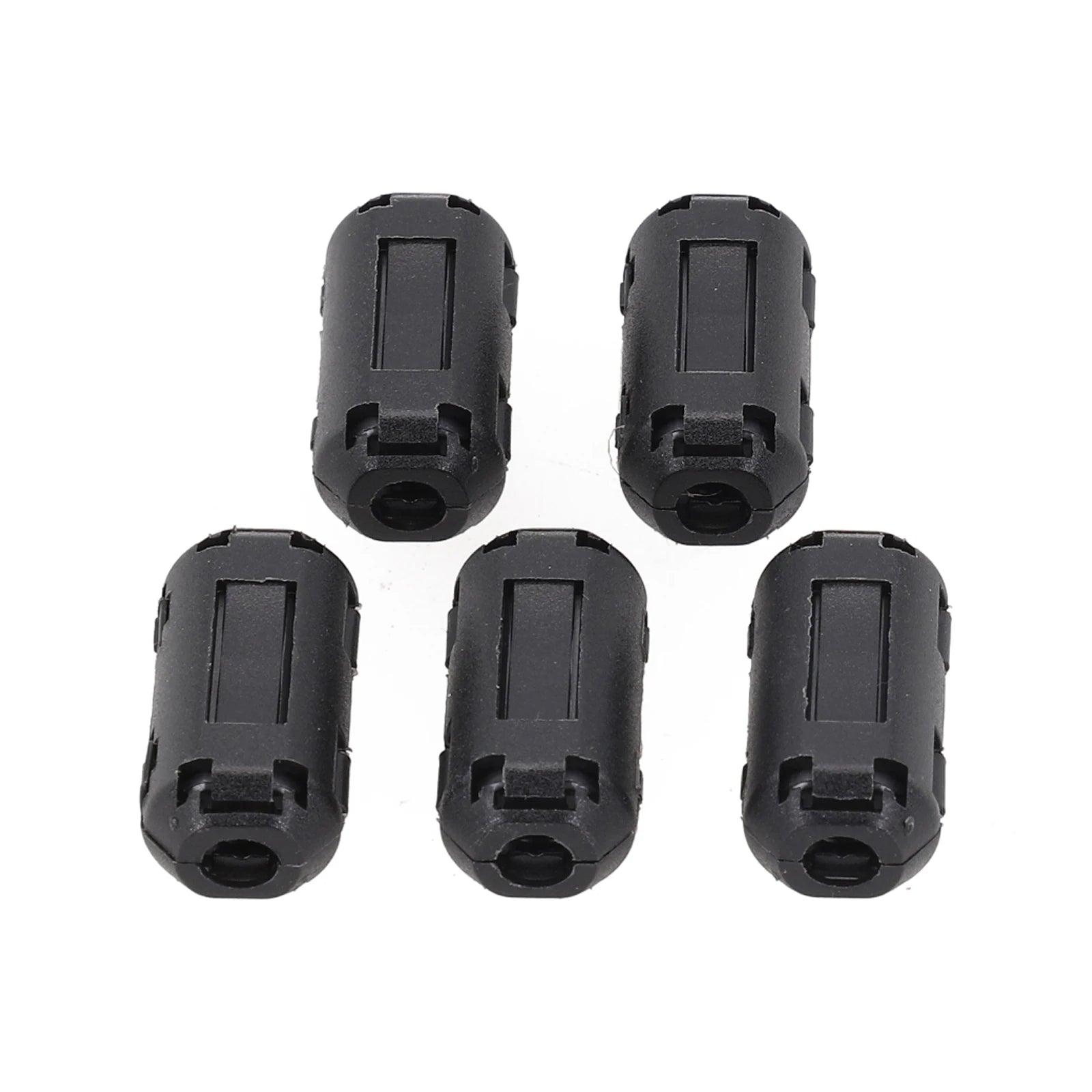 5PCS Toroidal Core  Ferrite Bead Clip Choke  RFI Noise Filter Clip  Noise Suppressor  Filter Ring Wiring Cable  Clamp