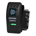 12V/24V Marine Rocker Switch Green LED SPST ON-OFF & DPDT ON-OFF-ON Momentary Toggle for 4x4 Off-Road RZR ATV ARB Carling Style